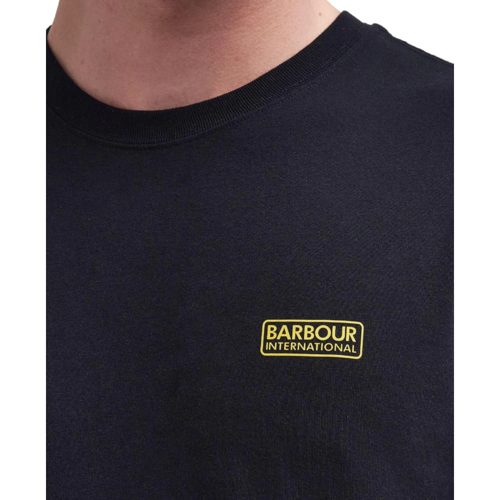 Barbour Zwarte T-shirts en Polos Black Heren