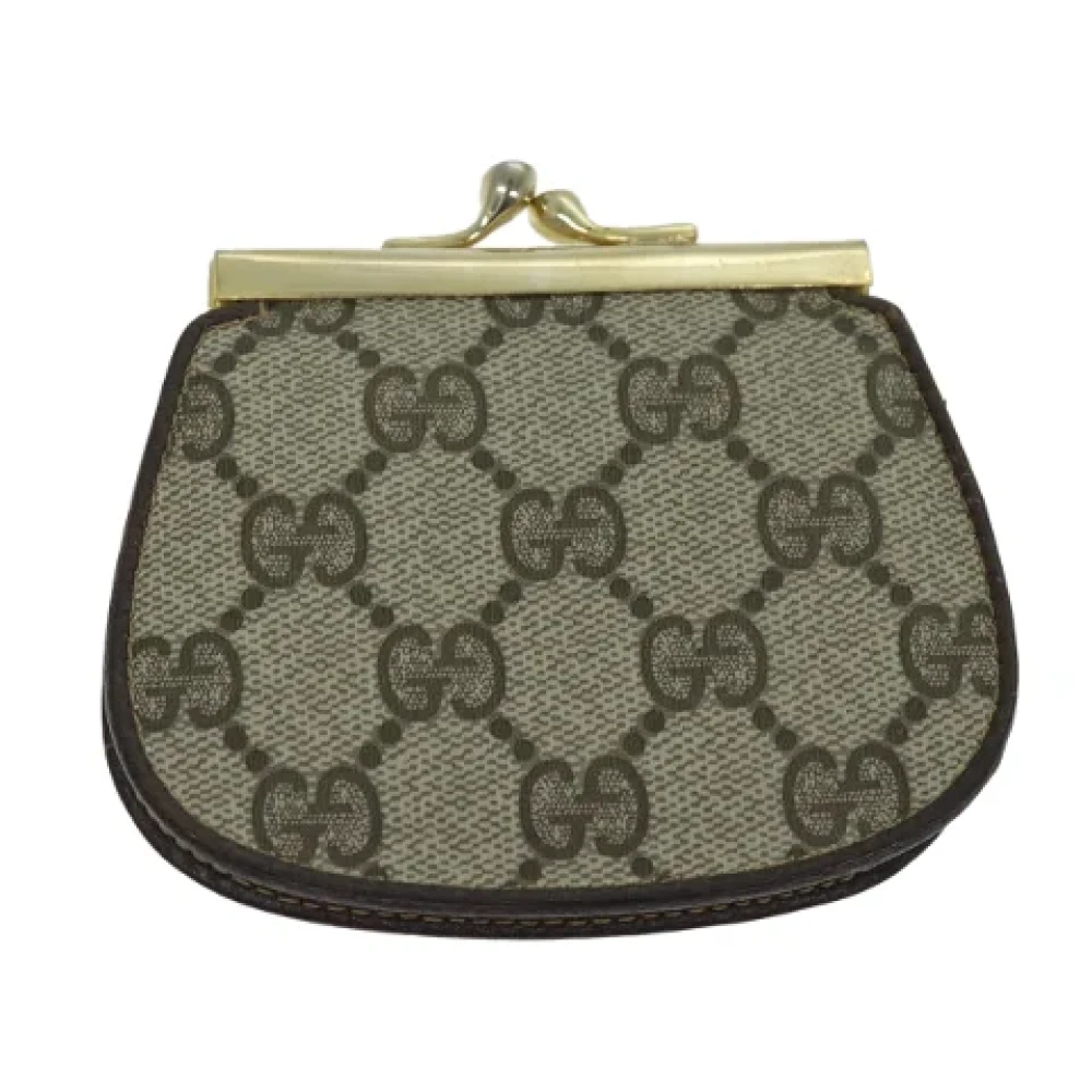 Gucci Vintage Pre-owned Canvas wallets Beige Dames