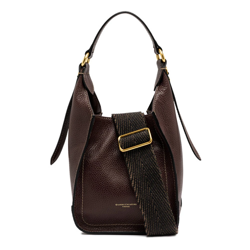 Gianni Chiarini Donkerbruine Olly Leren Handtas Brown Dames