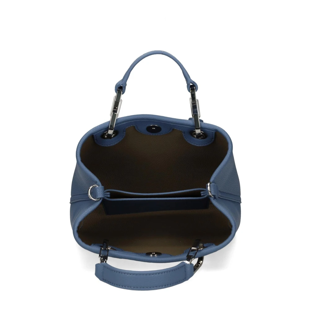 Emporio Armani Gedrukte Hertenlogo Handtas Blue Dames
