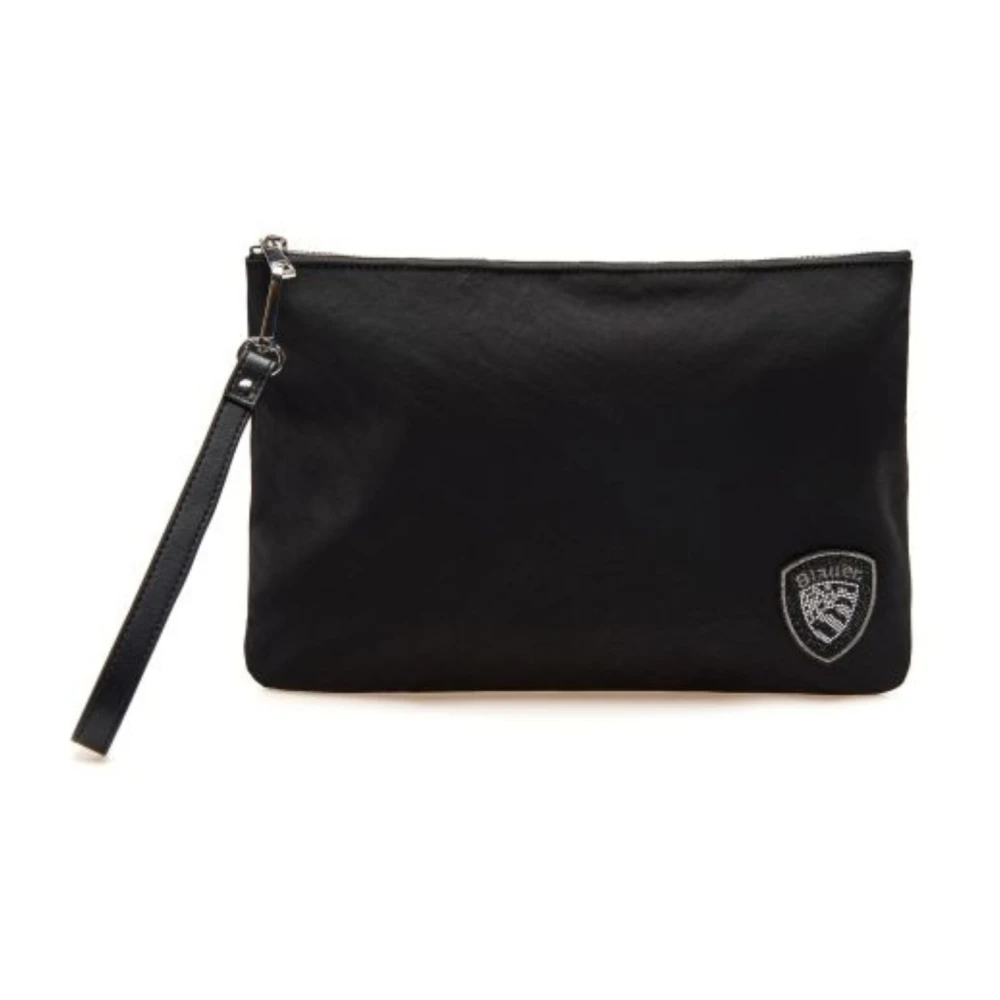 Blauer Black Wallets & Cardholders, Female, One Size, Flow Clutch Handbag Synthetic Fabric Solid Color