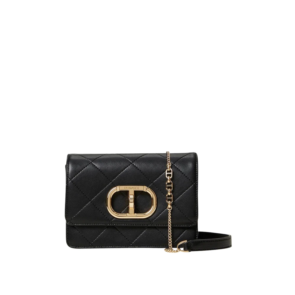 Twinset Zwarte Gewatteerde Schoudertas Black Dames