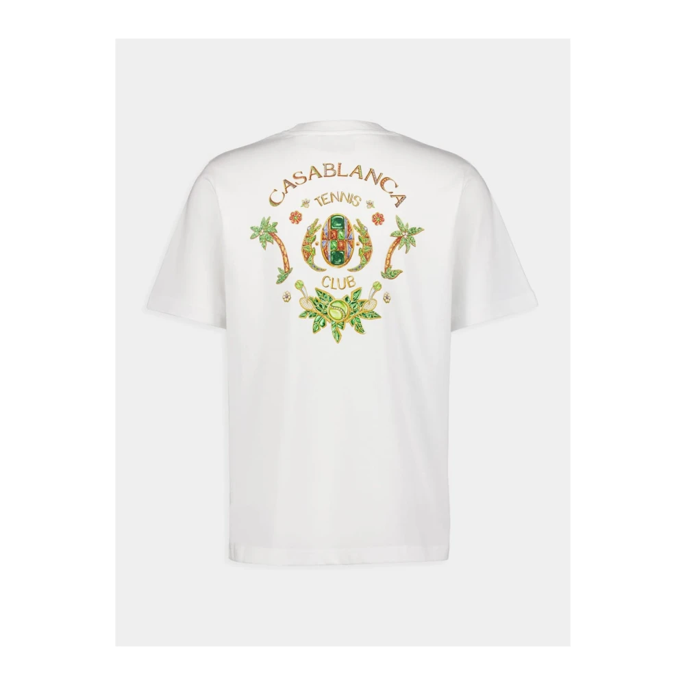 Casablanca Wit T-shirt met rechte pasvorm White Heren