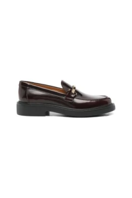Metallic-Bar Loafers
