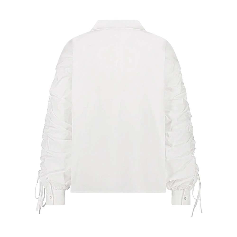 Nukus Roze Blouse lange mouw White Dames