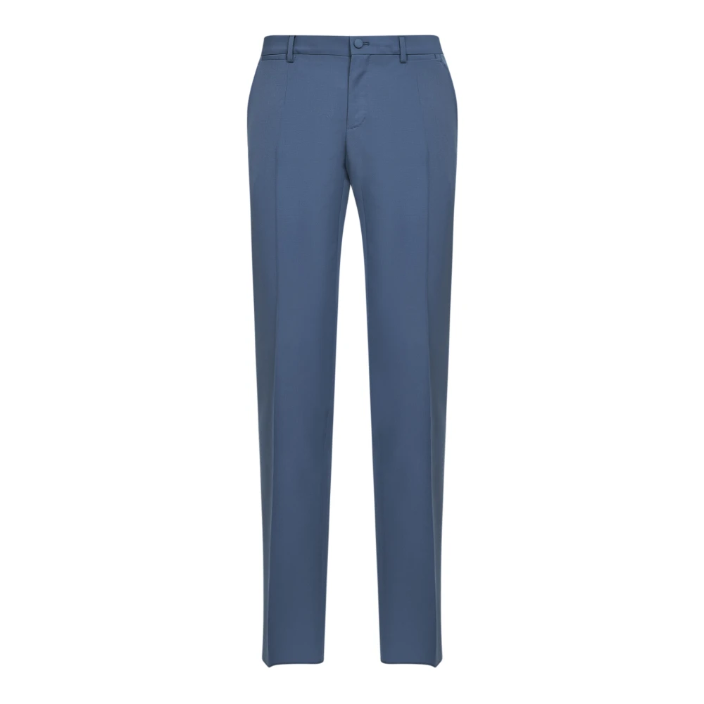 Dolce & Gabbana Men's Blue Tailored Virgin Wool Trousers