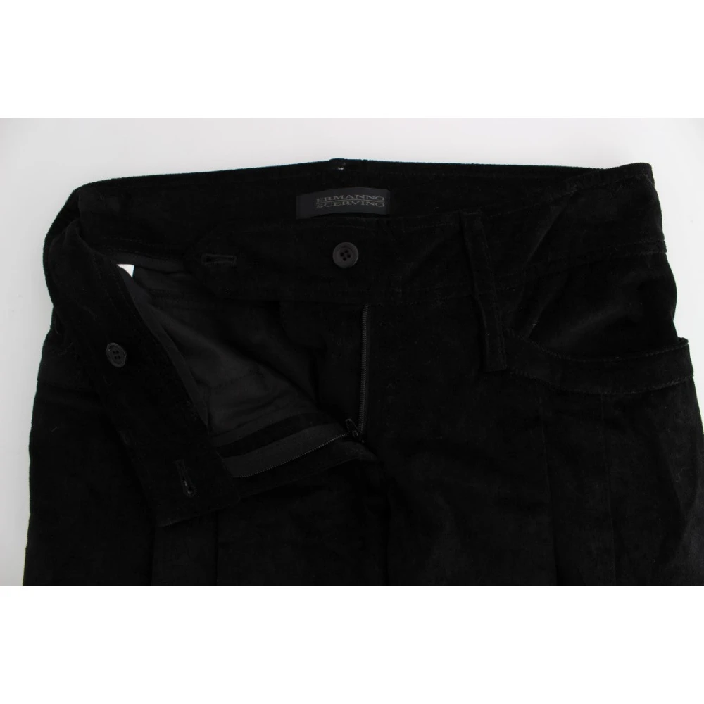 Ermanno Scervino Zwarte Wijde Pijp Katoenen Jeans Black Dames