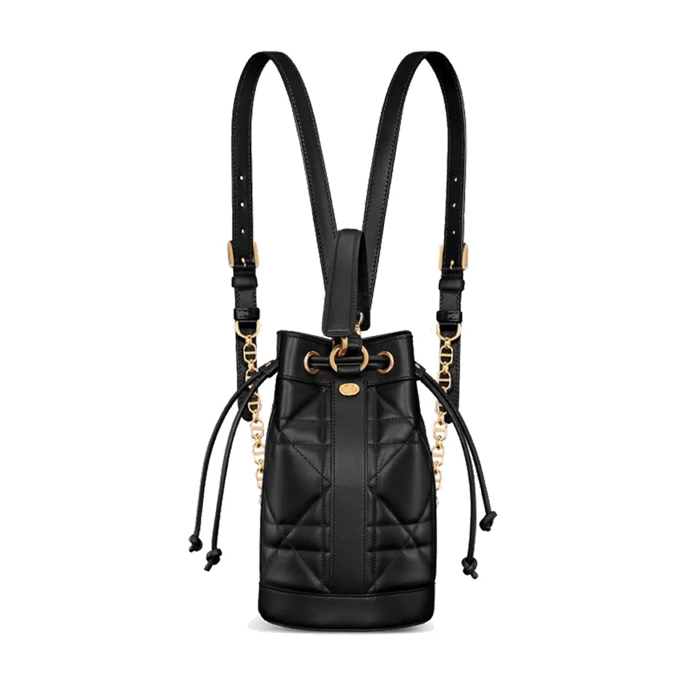 Dior Chique Zwarte Bucket Bag Rugzak Black Dames