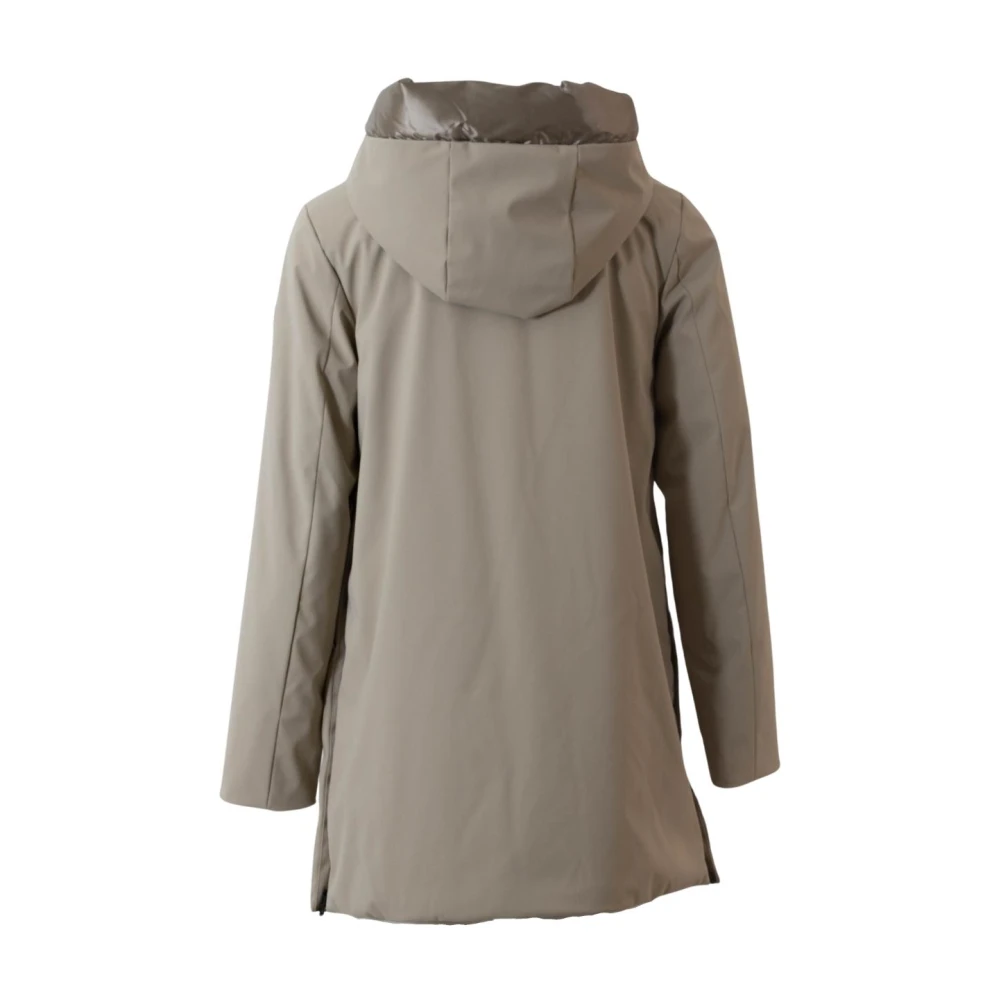 People of Shibuya Beige Technische Parka met Thermische Isolatie Beige Dames