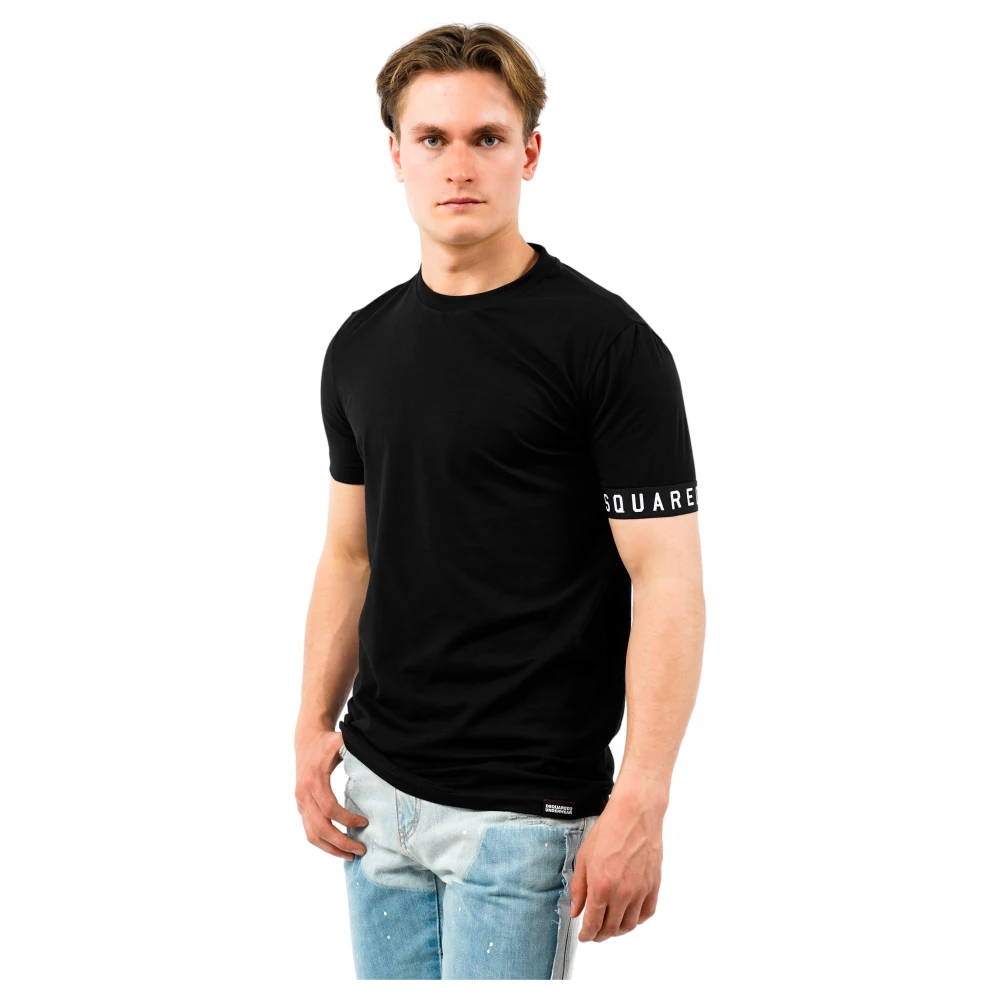 Dsquared2 Basic Ronde Hals T-Shirt Black Heren