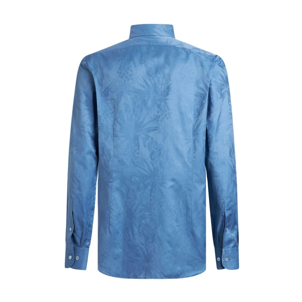 ETRO Blauw Rome Shirt met Amoeben Blue Heren