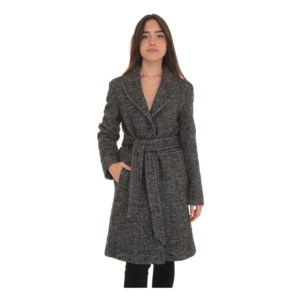 Pennyblack Herringbone 3-Knoopjas met Riem Gray Dames