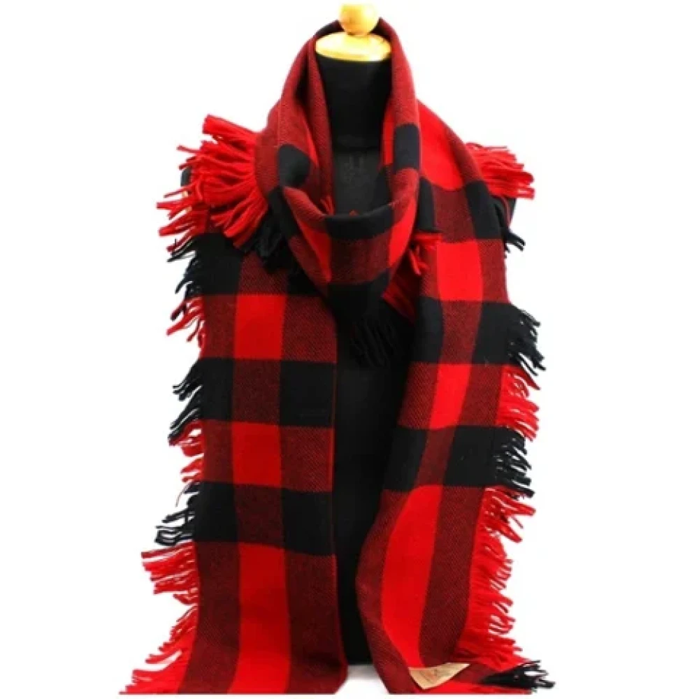 Burberry Vintage Pre-owned Cotton scarves Red Dames