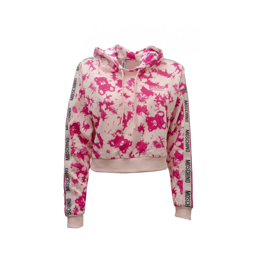 Moschino Abstract Logo Hoodie Pink Dames