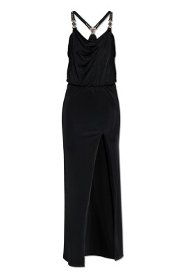 navy blue dress for baby girl Versus by Versace Women's Black Stretch Bodycon Dress main image 1