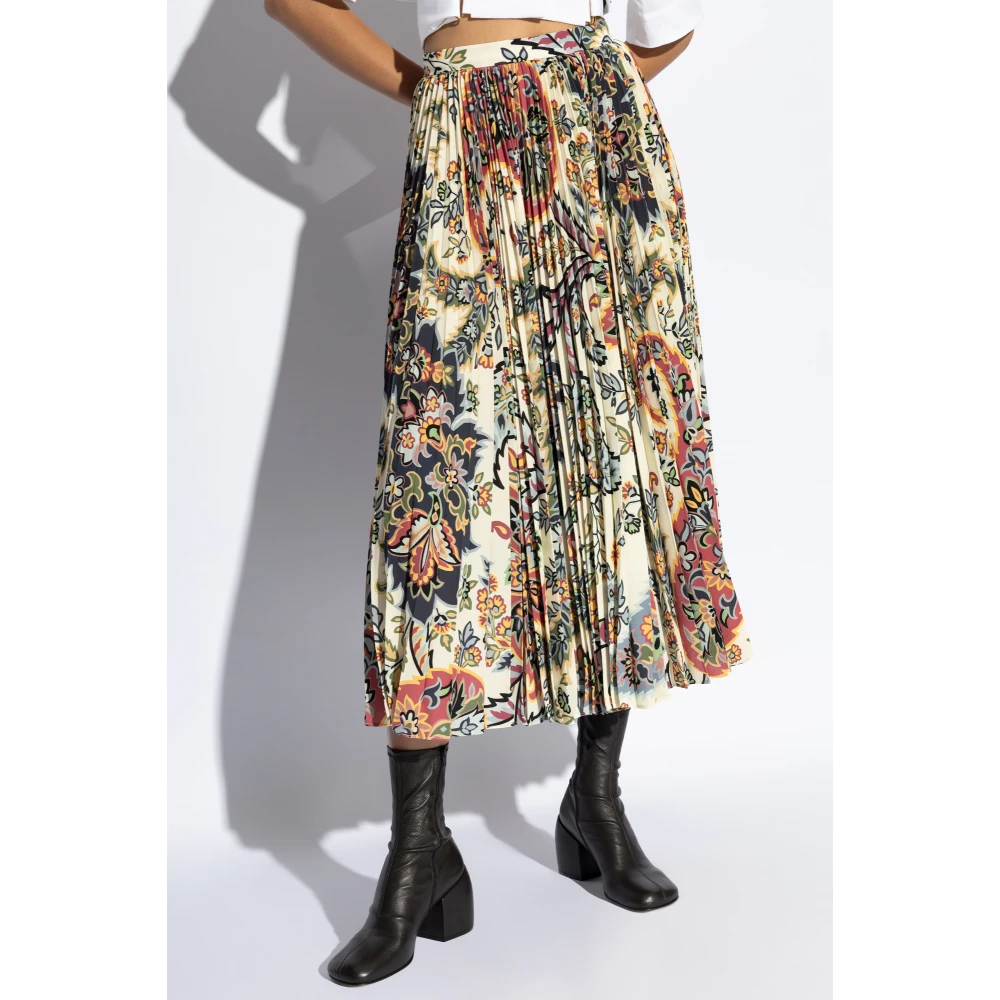 ETRO Geplooide rok met bloemenmotief Multicolor Dames