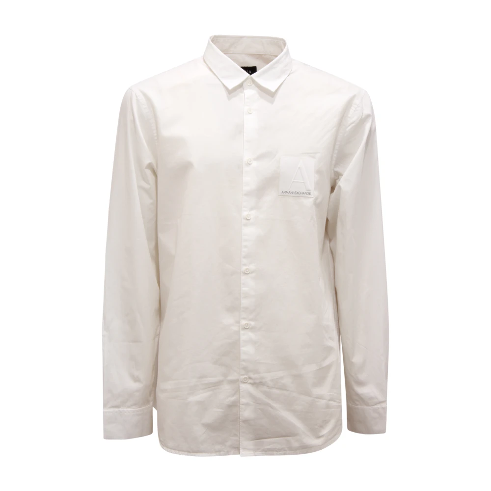 Armani Vit Regular Fit Exchange Skjorta Off