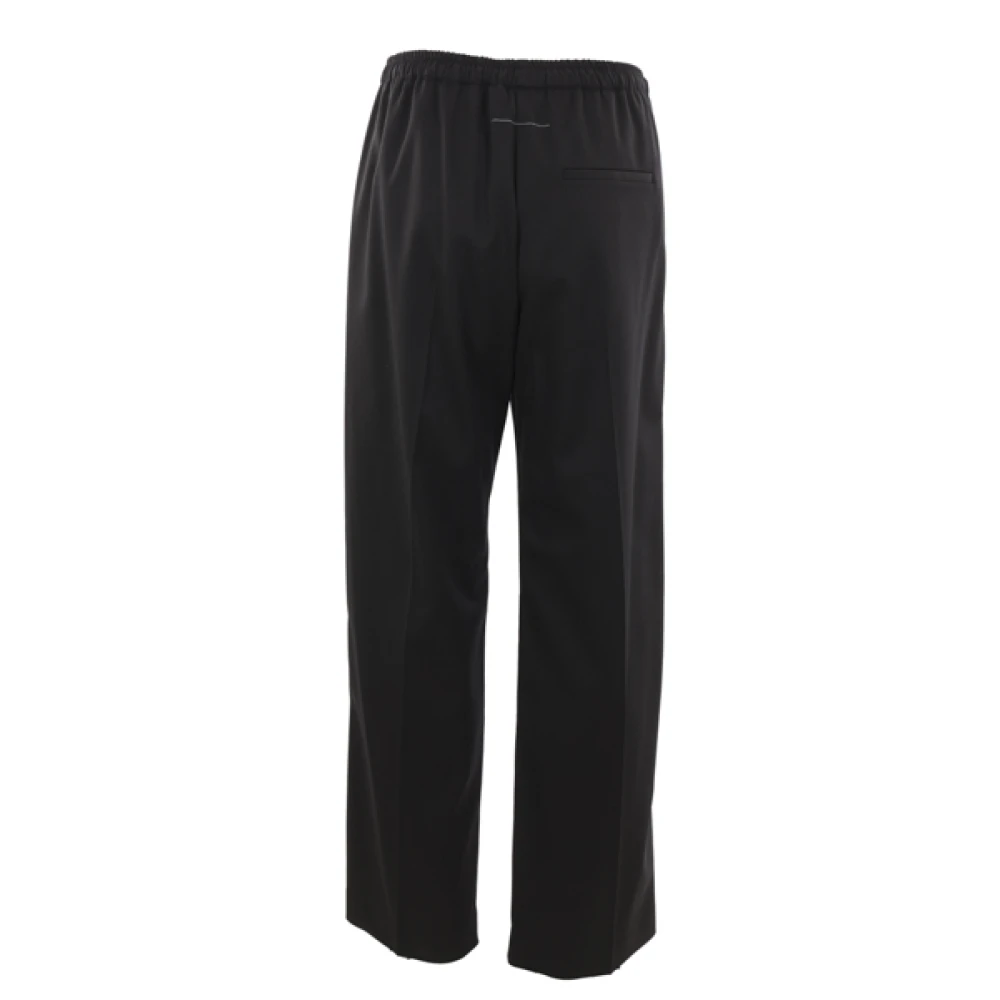 MM6 Maison Margiela Zwarte Rechte Pijp Wollen Broek Black Dames