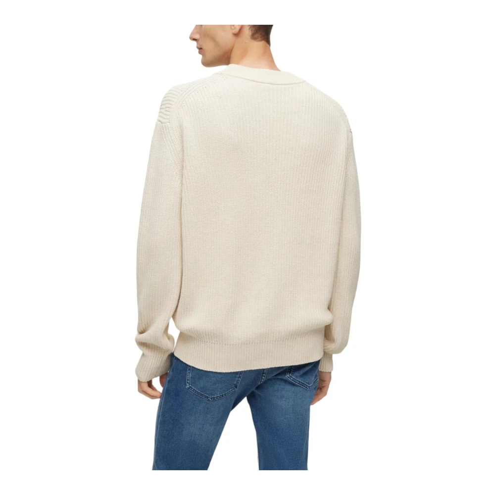 Hugo Boss Ronde Hals Trui Beige Heren