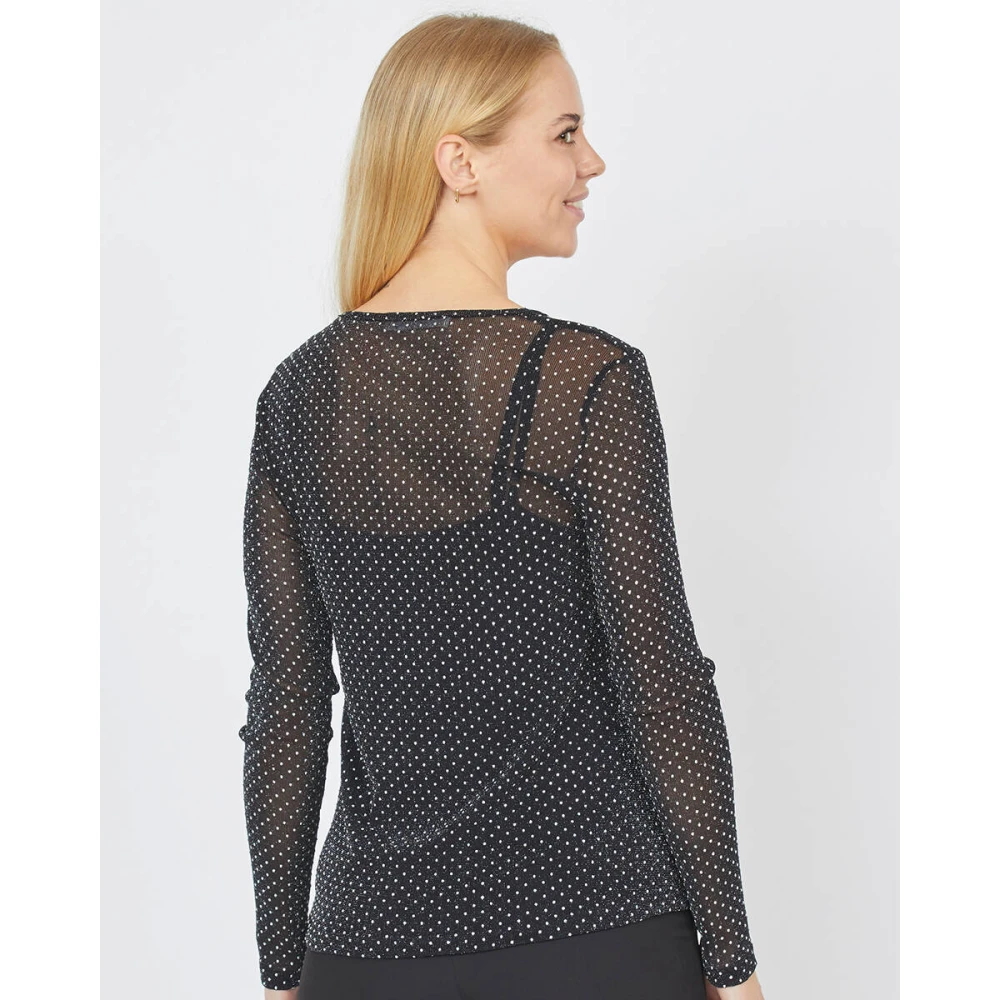 Sisters Point Elegante Blouse met Lange Mouwen Black Dames