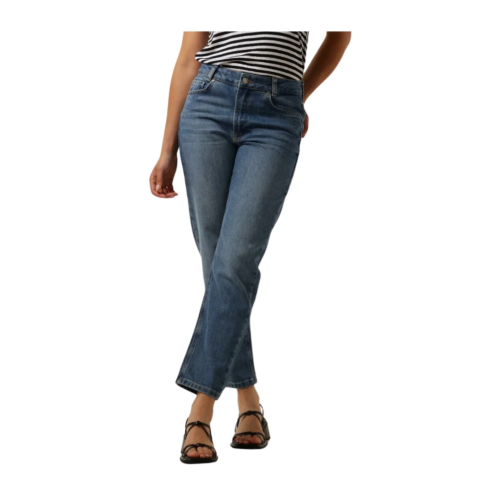 My Essential Wardrobe Mommy High Tapered Jeans Blauw Blue Dames