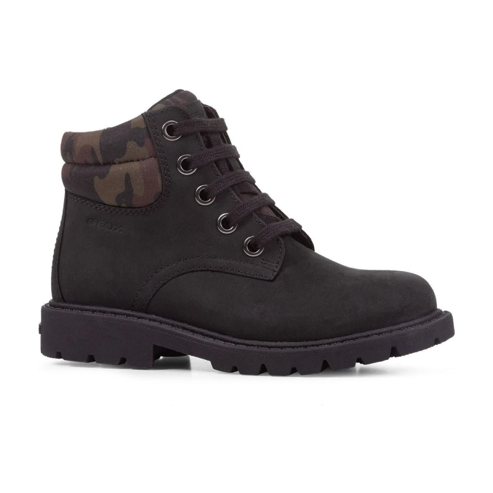 Geox Boys Black Kids Boots, 32 Eu, Kids Boots Shaylax