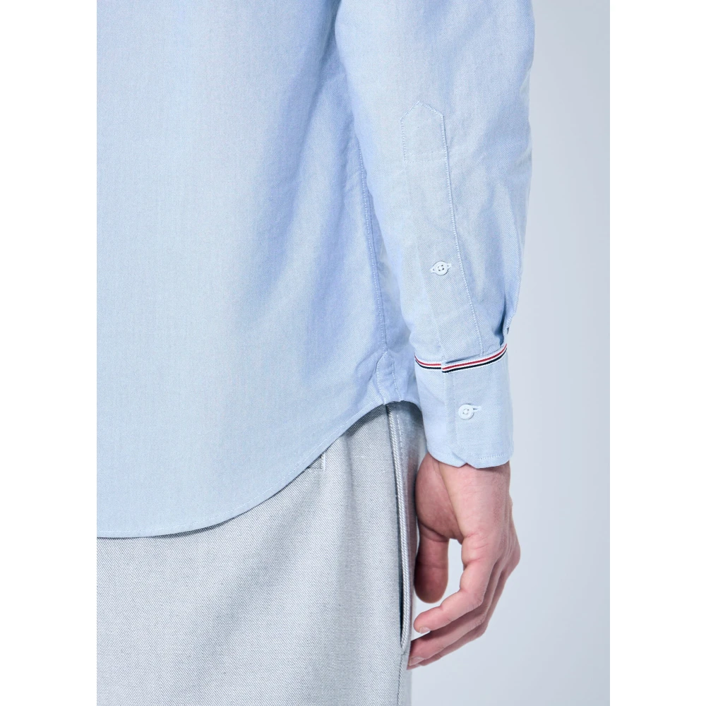 Thom Browne Klassieke Oxford Overhemd met Handtekeningdetails Blue Heren