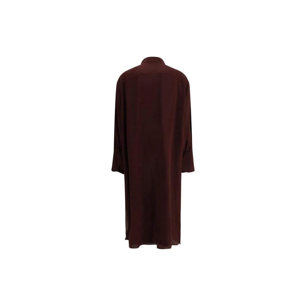 alexander mcqueen Zijden Chemisier Jurk Lange Mouw Red Dames
