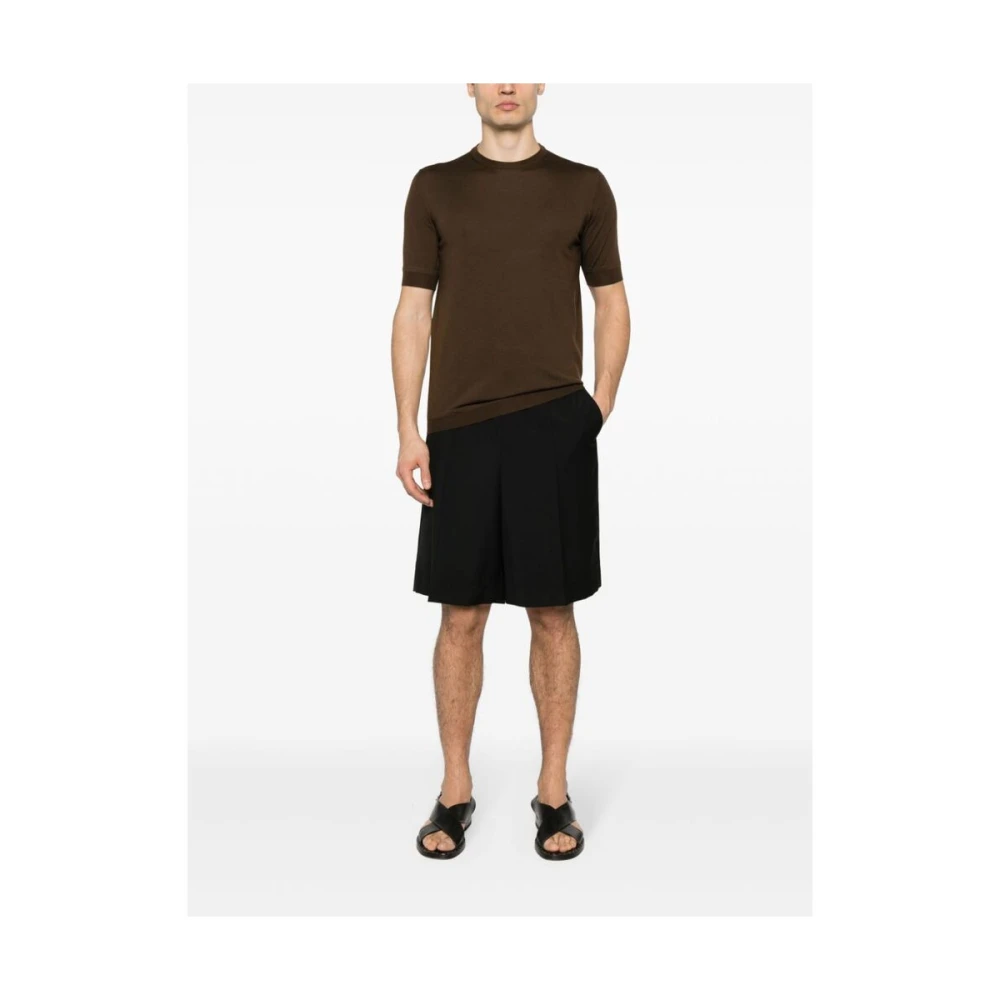 Goes Botanical Botanische Bruine Wol T-shirt Brown Heren