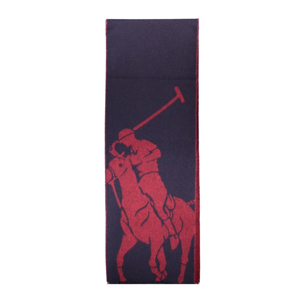 Ralph Lauren Marineblauwe en Rode Sjaal Blue Heren