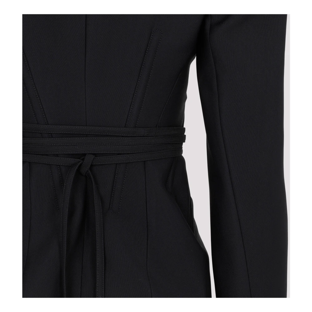 Mugler Zwarte Jas 1999 Stijl Black Dames