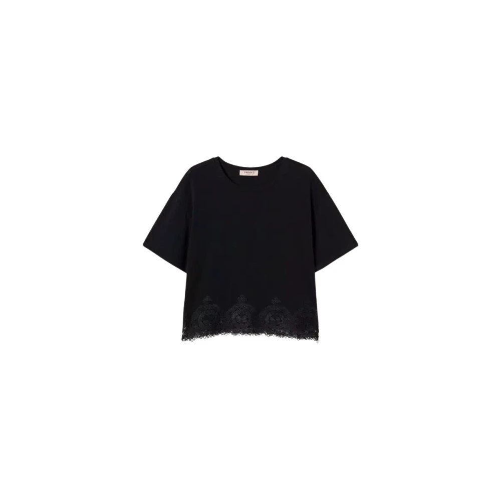 Twinset - Tops > T-Shirts - Black - Twinset - Modalova
