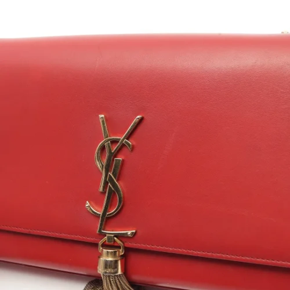 Yves Saint Laurent Vintage Pre-owned Leather handbags Red Dames