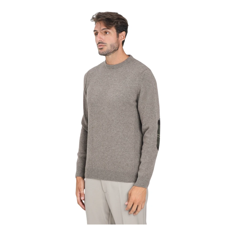 Barbour Herr Beige Stickade Tröjor L, Holden Rundhalsad Tröja