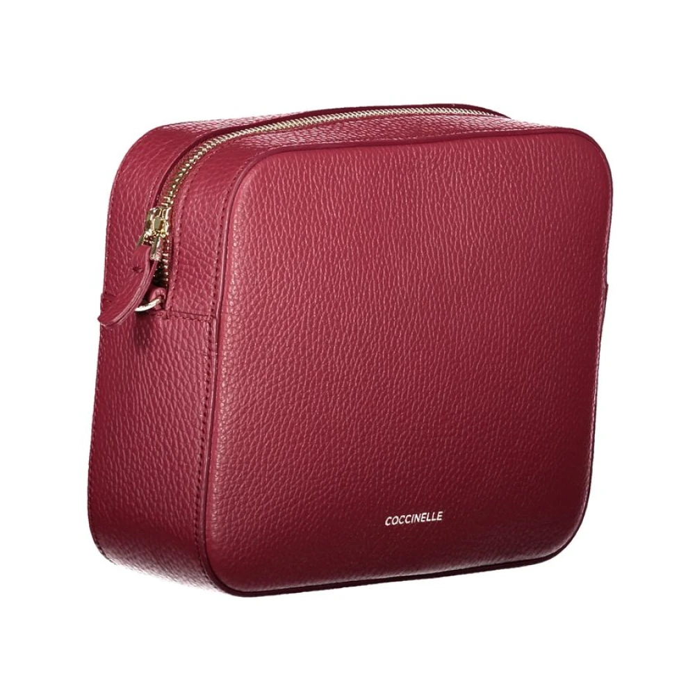 Coccinelle Rode Leren Schoudertas met Verstelbare Band Red Dames