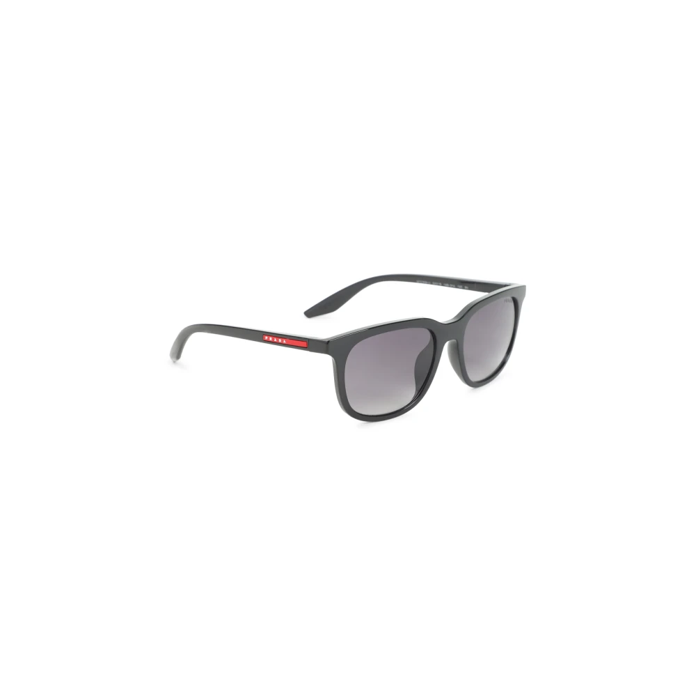 Prada Men's Black Sunglasses, One Size, Linea Rossa Square-Frame Sunglasses