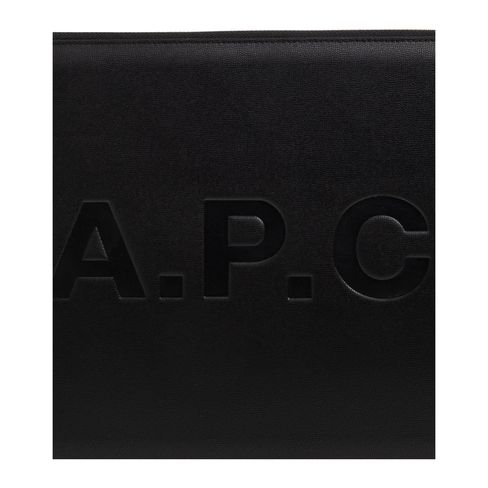 A.p.c. Aktetas met logo Black Heren