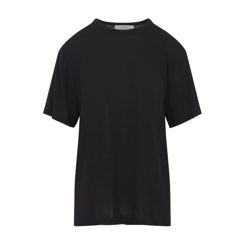 Studio Nicholson Women's Black Rond Short Sleeve T-Shirt - T-Shirts - Xs - Tops