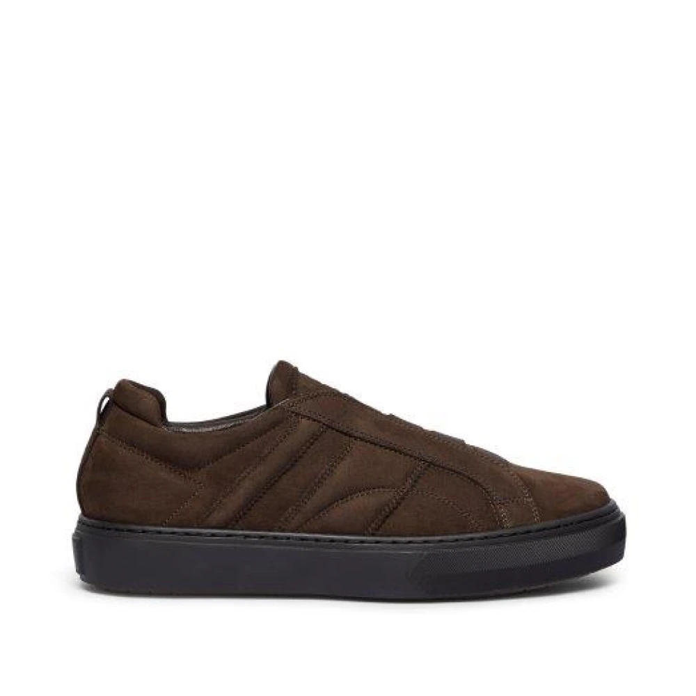 Fabi Donkerbruine Instap Sneakers Heren Schoenen