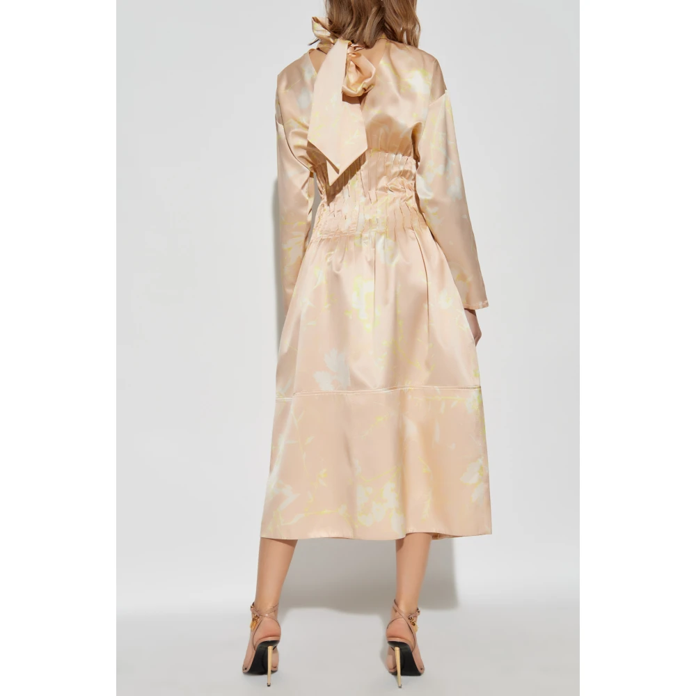 Fabiana Filippi Zijden jurk Beige Dames