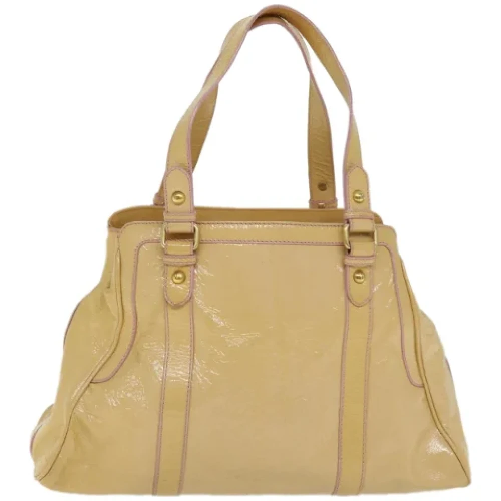 Fendi Vintage Pre-owned Leather fendi-bags Beige Dames