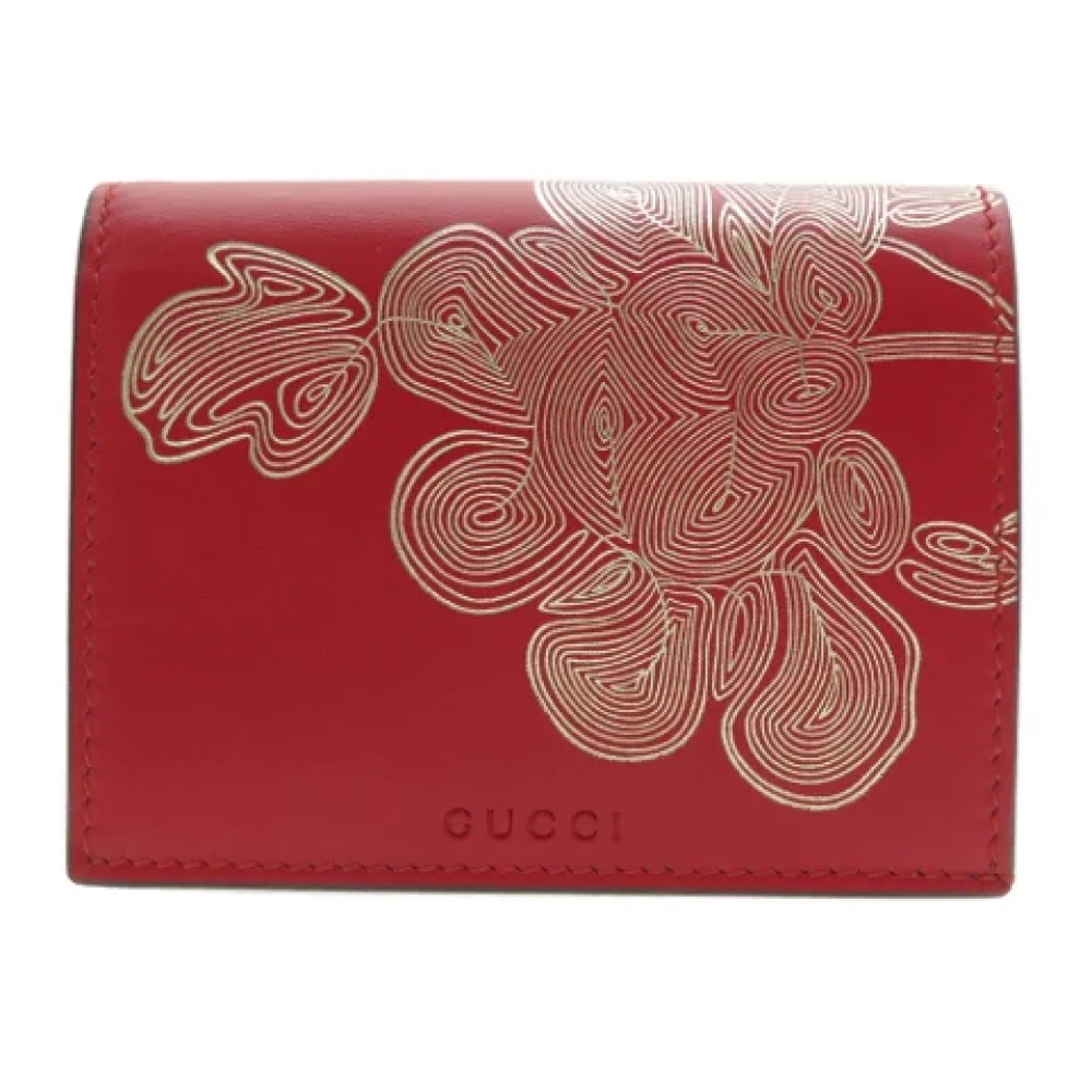 Gucci Vintage Pre-owned Leather wallets Red Dames