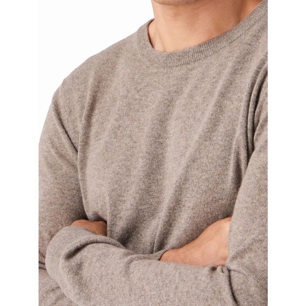 Giorgio Armani Ronde hals Pullover Sweater Brown Heren
