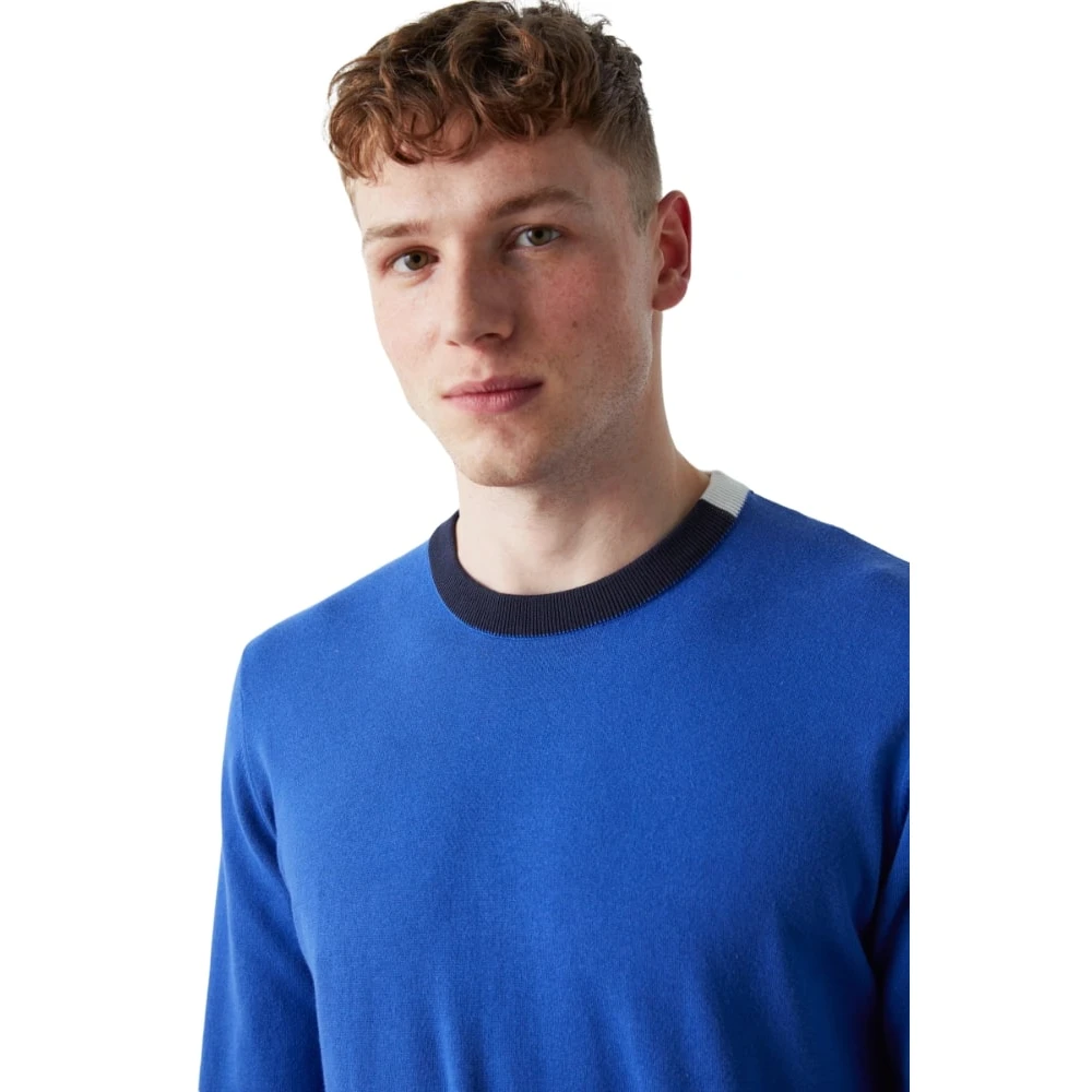 GAS Ronde Hals Trui Blue Heren