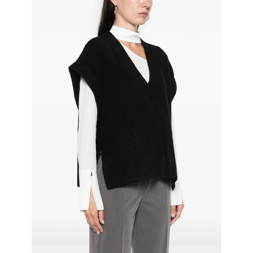 PATRIZIA PEPE Chinè Gebreide Trui Art. 2K0291K228 Black Dames