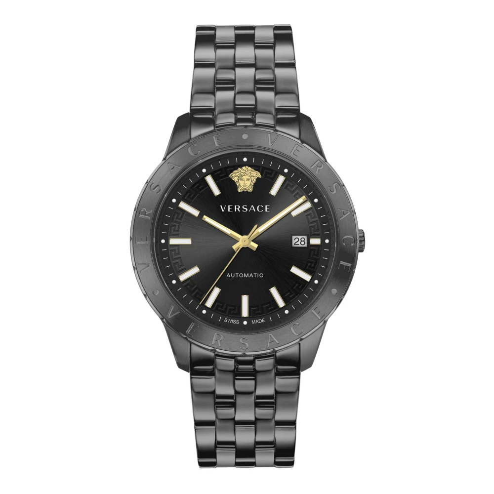 Versace Men's Black Watch Univers Date Stainless Steel