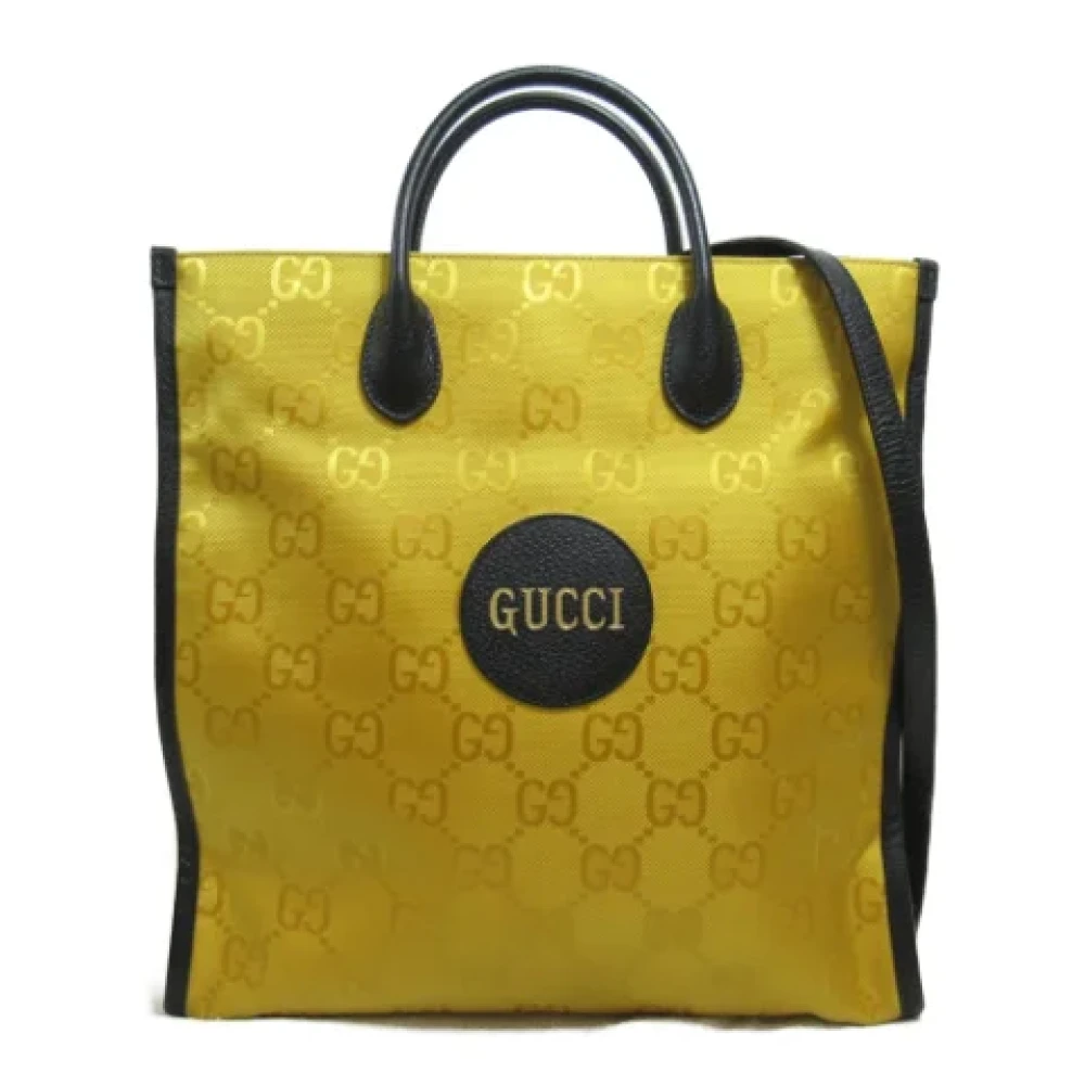 Gucci Vintage Pre-owned Fabric totes Yellow Dames