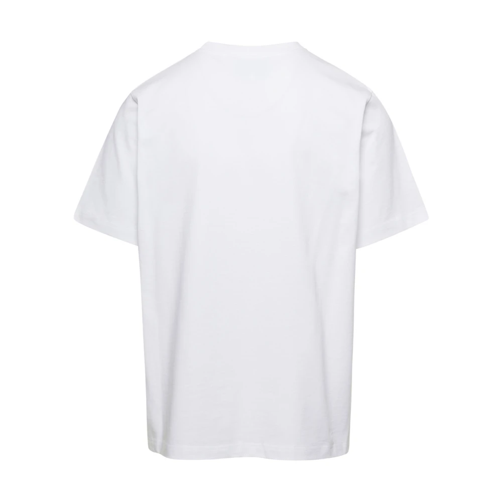 Casablanca Wit Unisex Oranje Print T-shirt White Heren