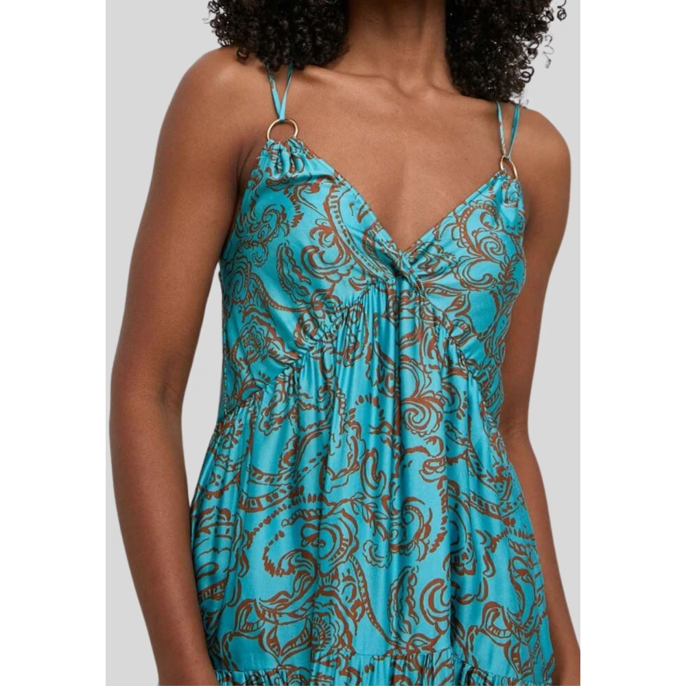 Liu Jo Satijnen V-hals Jurk Multicolor Dames