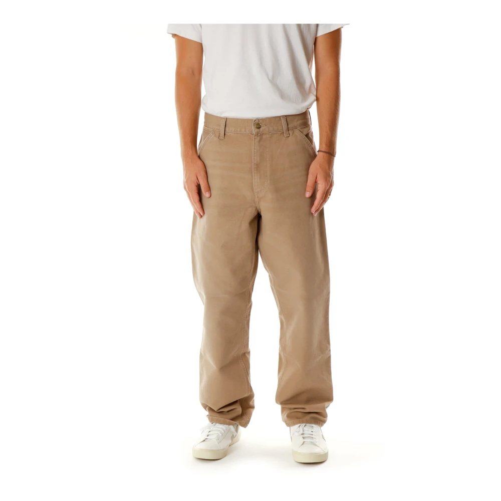 Carhartt WIP Canvas Loose Fit Kniebroek Brown Heren